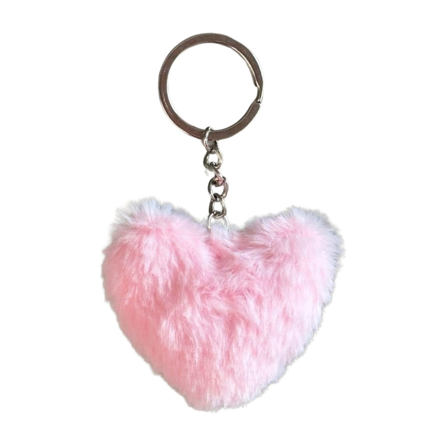 Fluffy Heart Keychain