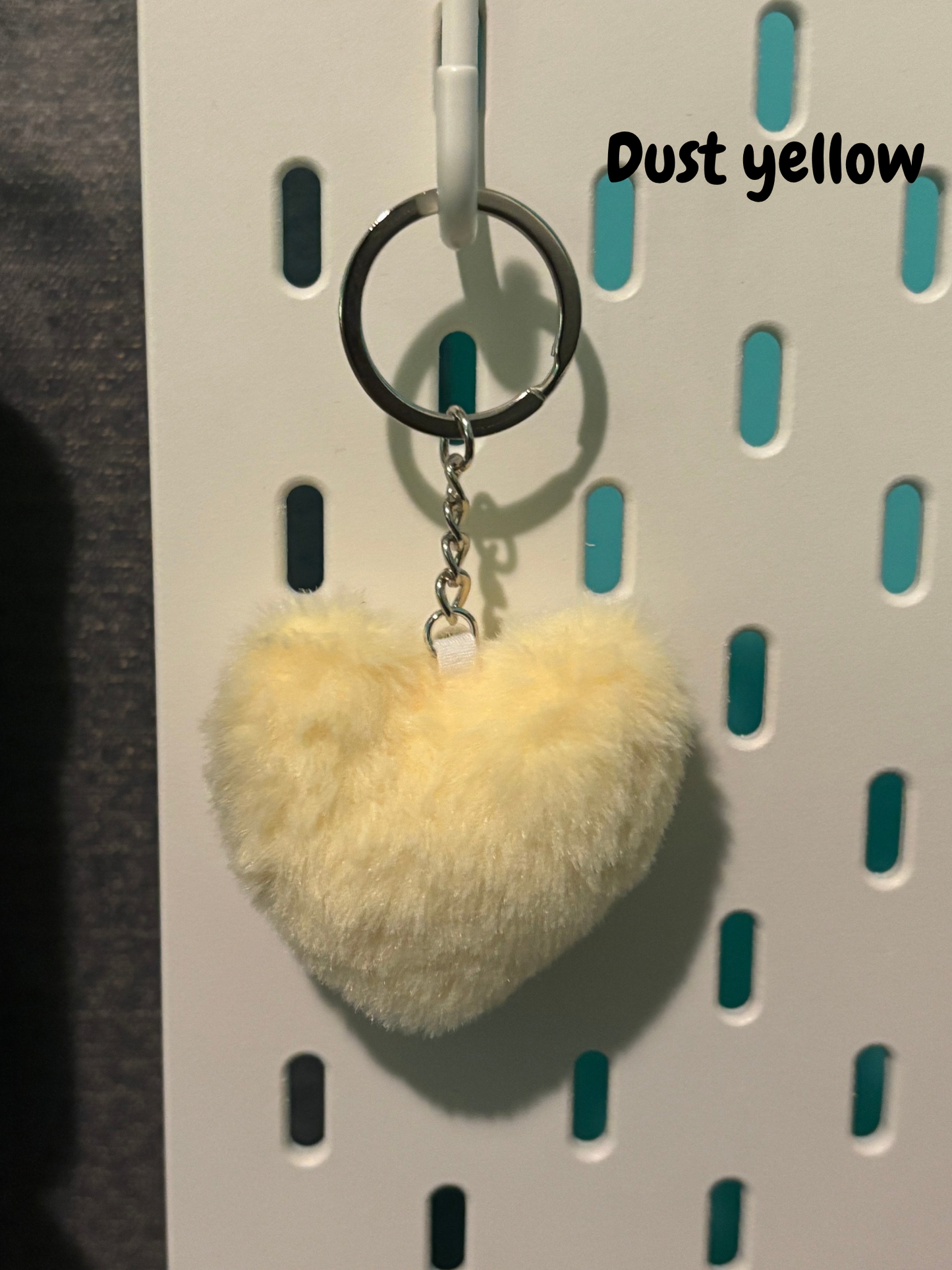 Fluffy Heart Keychain
