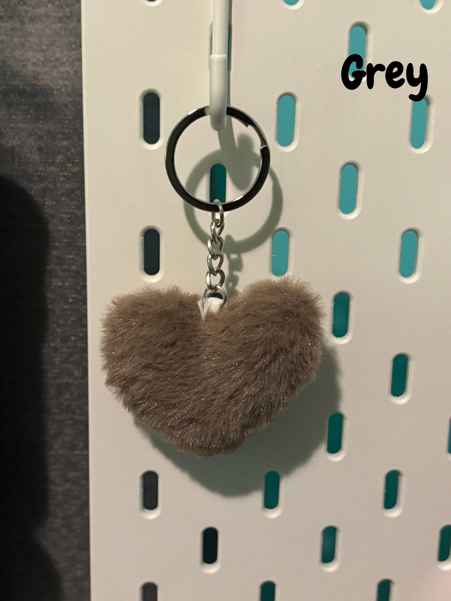 Fluffy Heart Keychain